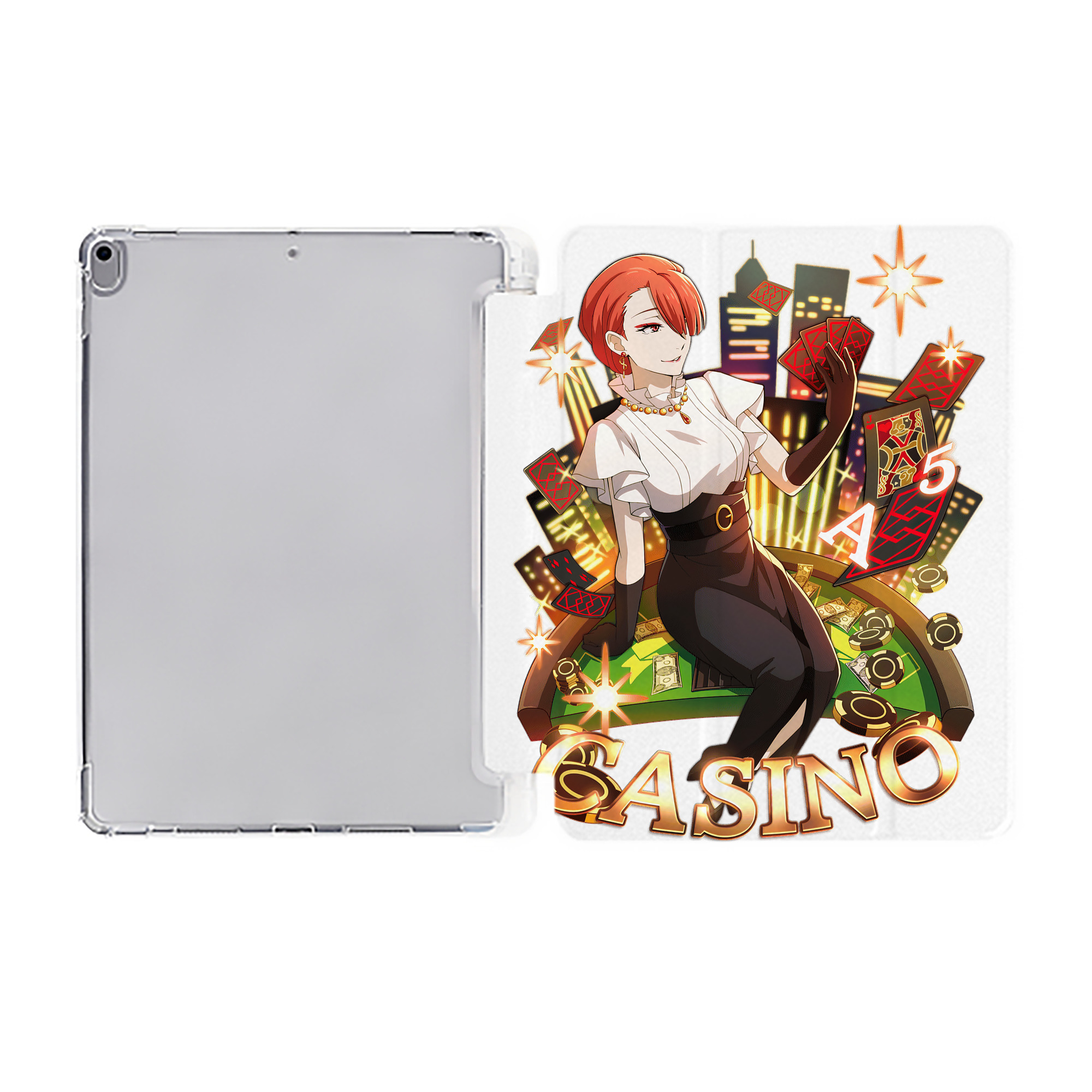 （画像用） 文豪ストレイドッグス Bungo Stray Dogs IPad ケース ペン収納付き 三つ折りスタンド PUレザー×シリコン 対応機種9.5/10.5/10.9インチ